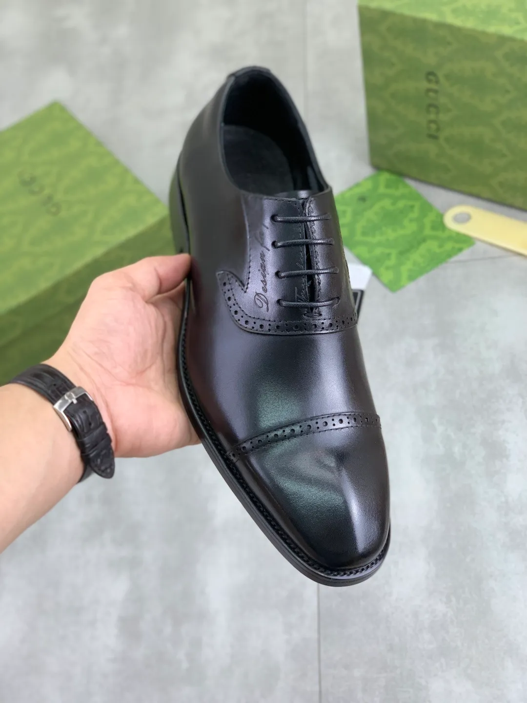 Men's Men's Shoes 💰P560 [New Style] 💰💎💎💎 [Gucci] GUCCI high-end men's formal business leather shoes, original order 1:1! Original imported high-end calfskin, original metal buckle, imported first-layer pigskin lining for feet, original high-end outsole, men's shoe size: 38-44